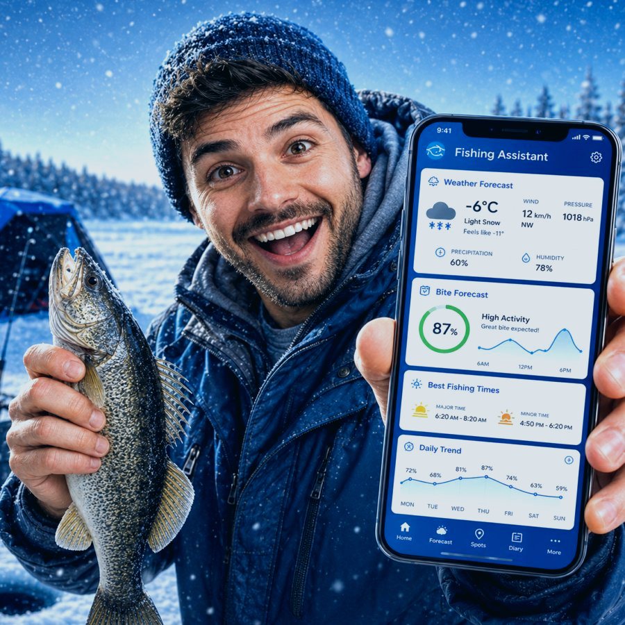 Fishing reports and local notes inside mobile app